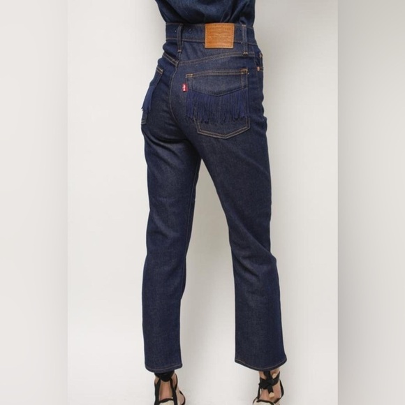 Levi's Wedgie Straight Jeans No Man's Land Fringe - Picture 16 of 16